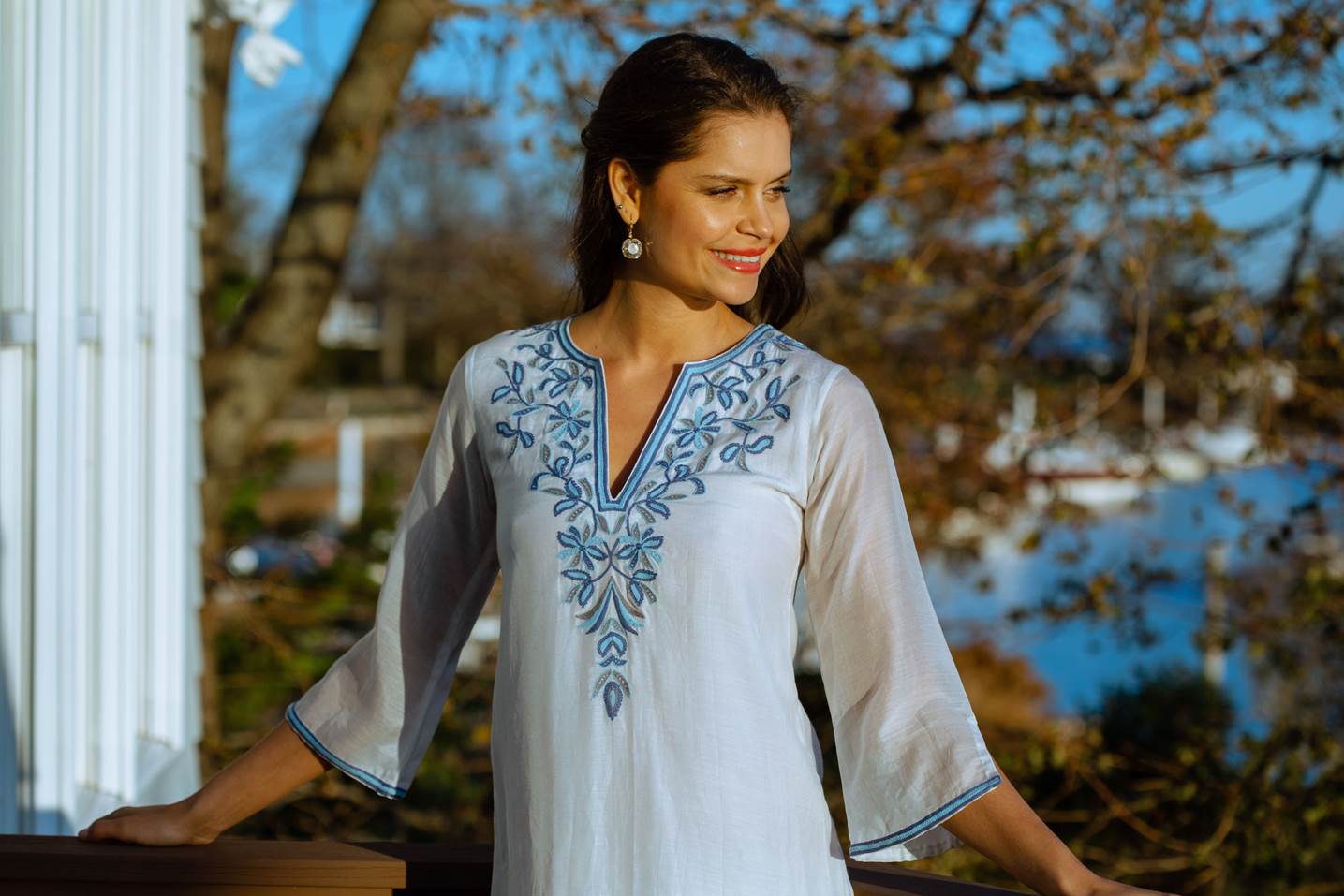 SULU COLLECTION COMO outlet LINEN TUNIC