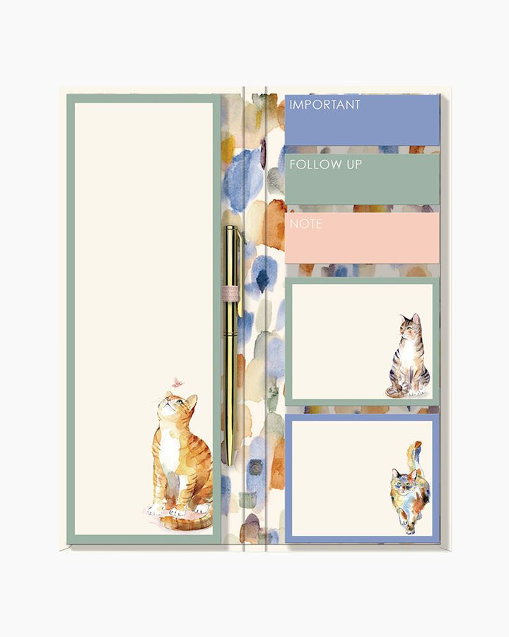 Watercolor Pets Cats Note-Folio