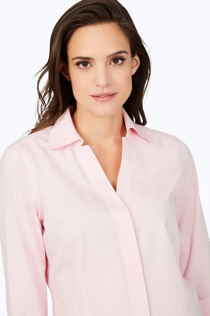 Foxcroft Taylor Blouse in Chambray - Mildred Hoit
