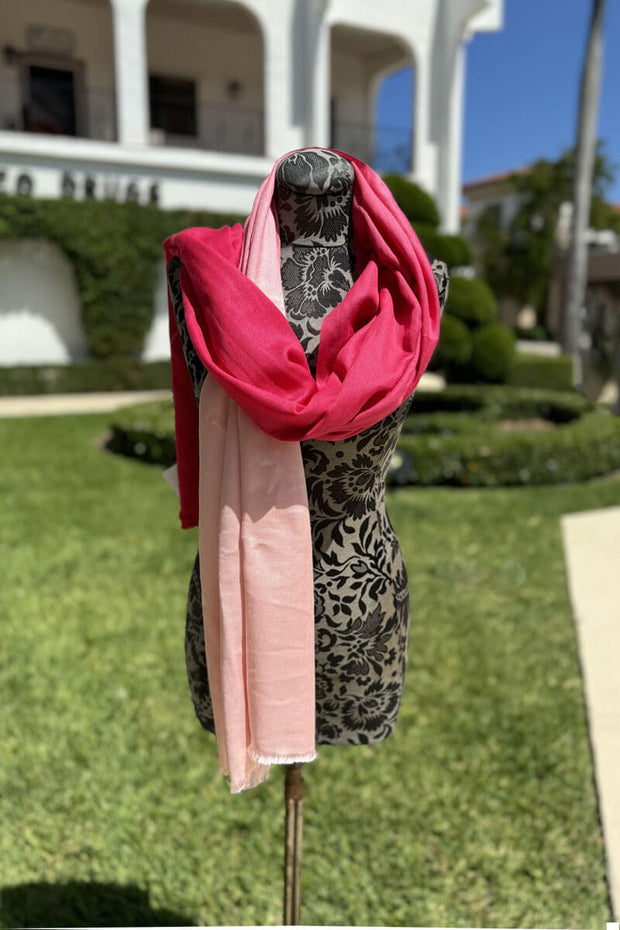 Ombre Fuschia Scarf available at Mildred Hoit in Palm Beach.