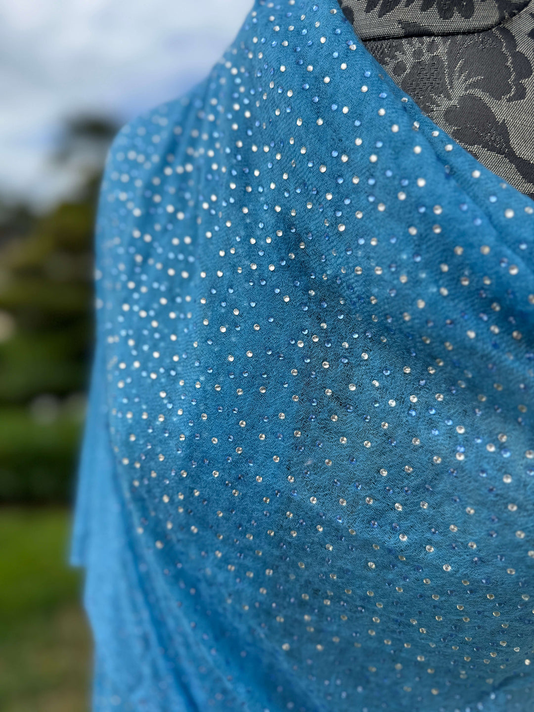 Sparkle Shawl in Ocean Blue - Mildred Hoit