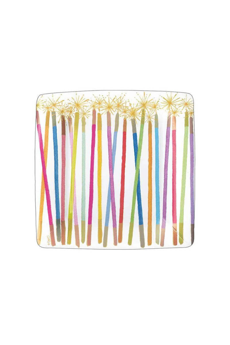 Caspari Party Candles Paper Salad & Dessert Plate - Mildred Hoit