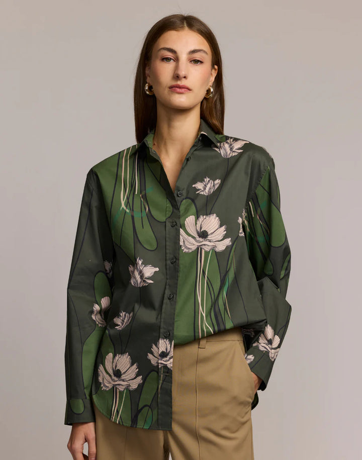 Halsey Long Sleeve Poppy Print Shirt - Mildred Hoit