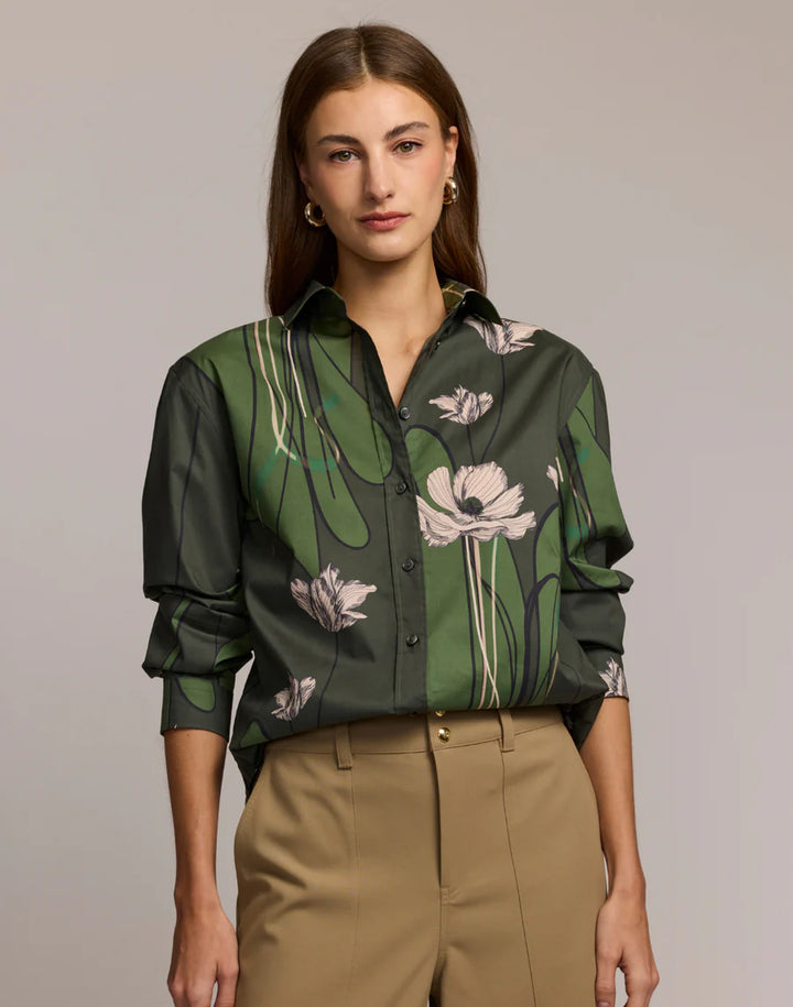 Halsey Long Sleeve Poppy Print Shirt - Mildred Hoit