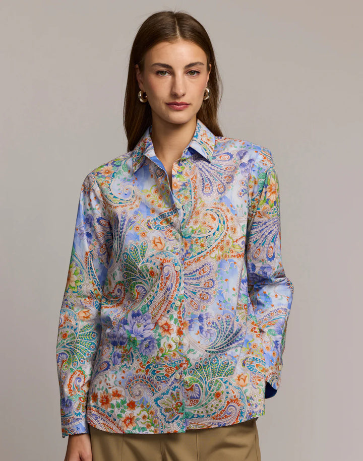 Margot Long Sleeve Floral Paisley Shirt - Mildred Hoit