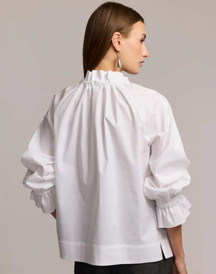 Alina Long Sleeve Shirt in White - Mildred Hoit