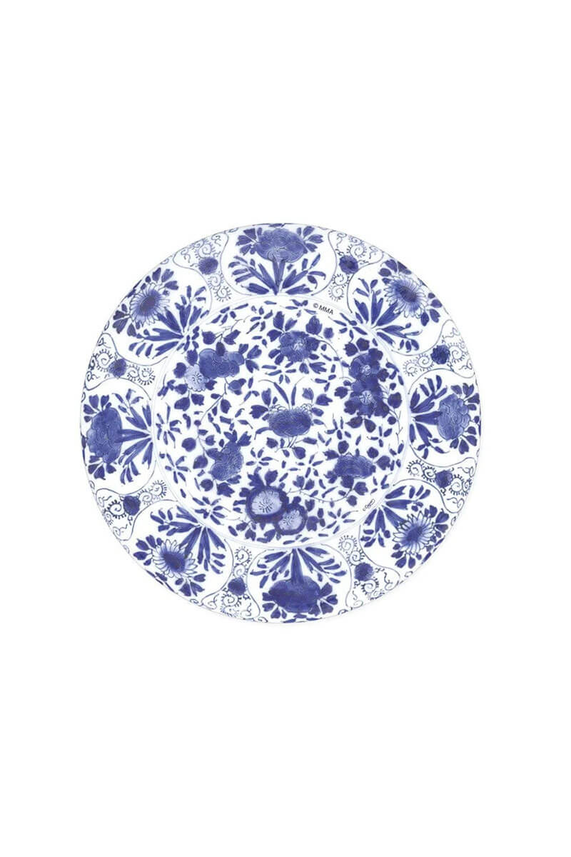 Caspari Delft Paper Salad or Dessert Plate - Mildred Hoit