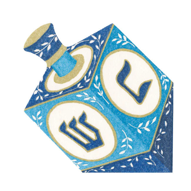 Caspari Dreidel Die-Cut Napkins - Mildred Hoit