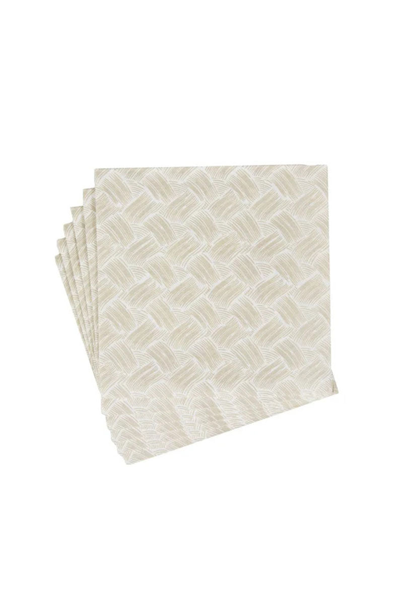 Caspari Basketry Flax Dinner Napkins - Mildred Hoit