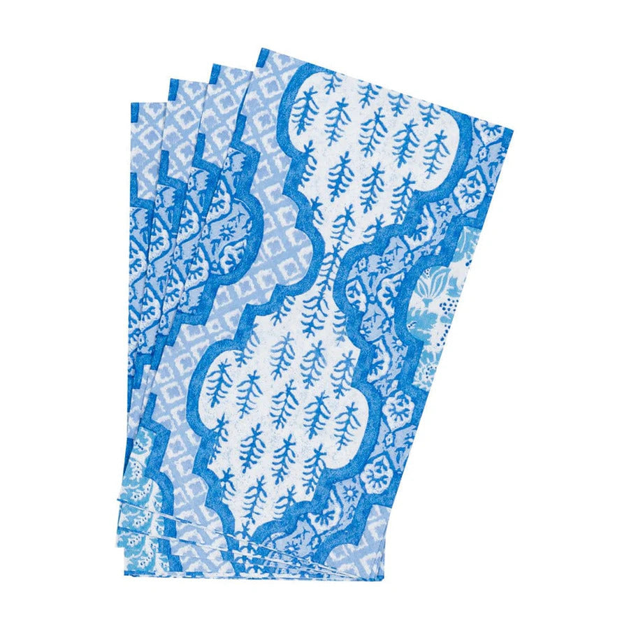 Caspari Provençal Cotton Blue Guest Towel Napkins - 2 Pack - Mildred Hoit