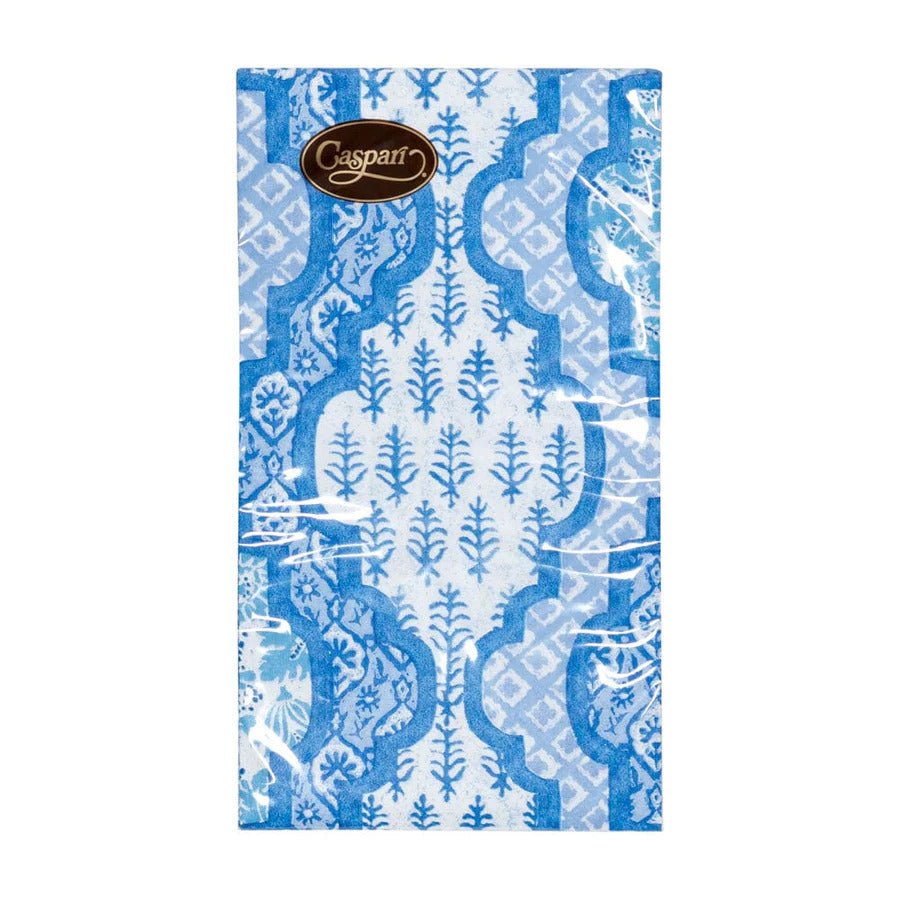 Caspari Provençal Cotton Blue Guest Towel Napkins - 2 Pack - Mildred Hoit