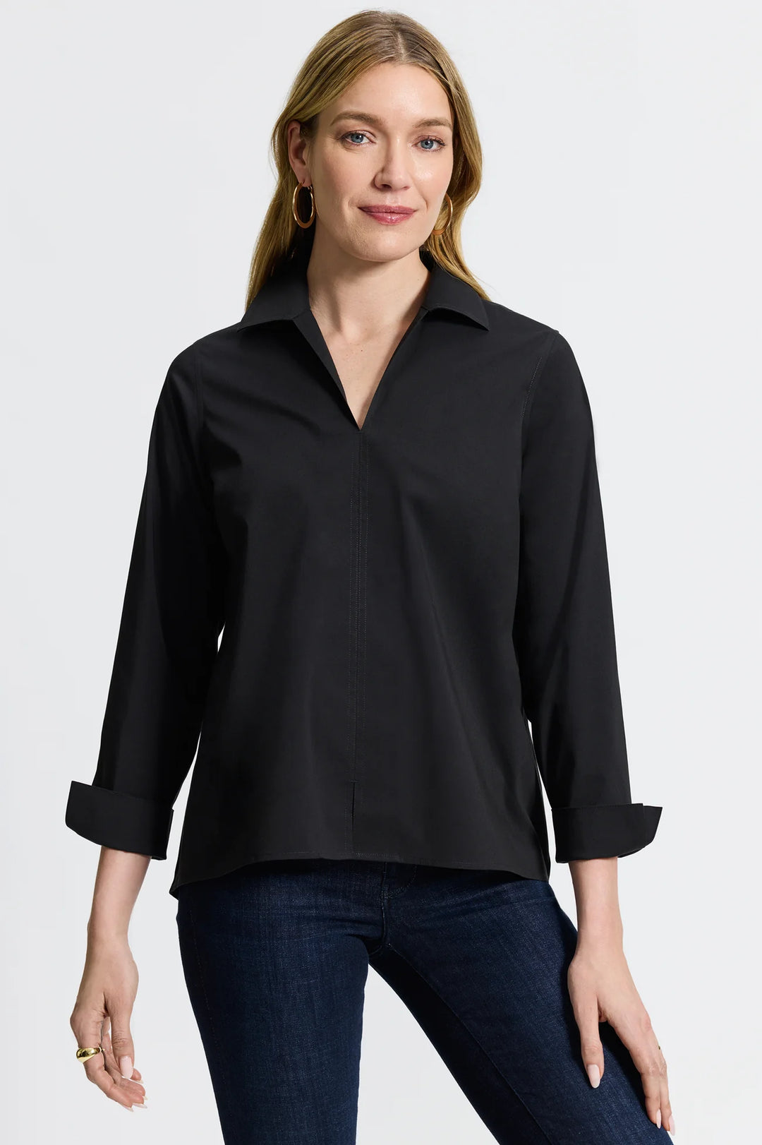 Foxcroft Agnes Shirt in Black