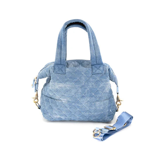 Quilted Bag in Denim - Mildred Hoit