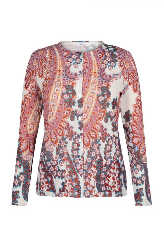 Paisley Printed Twinset in Coral - Mildred Hoit