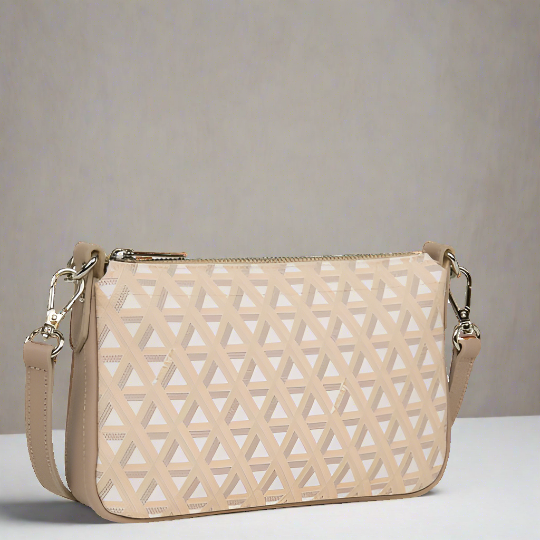 Ikon Beige Small Clutch Bag - Mildred Hoit