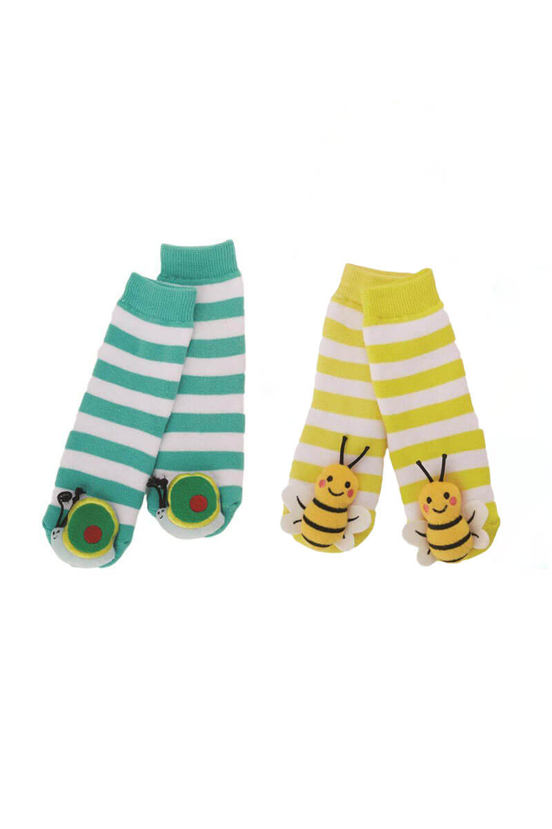 Bugs Life Insect Footsie Rattle Socks Bee & Snail