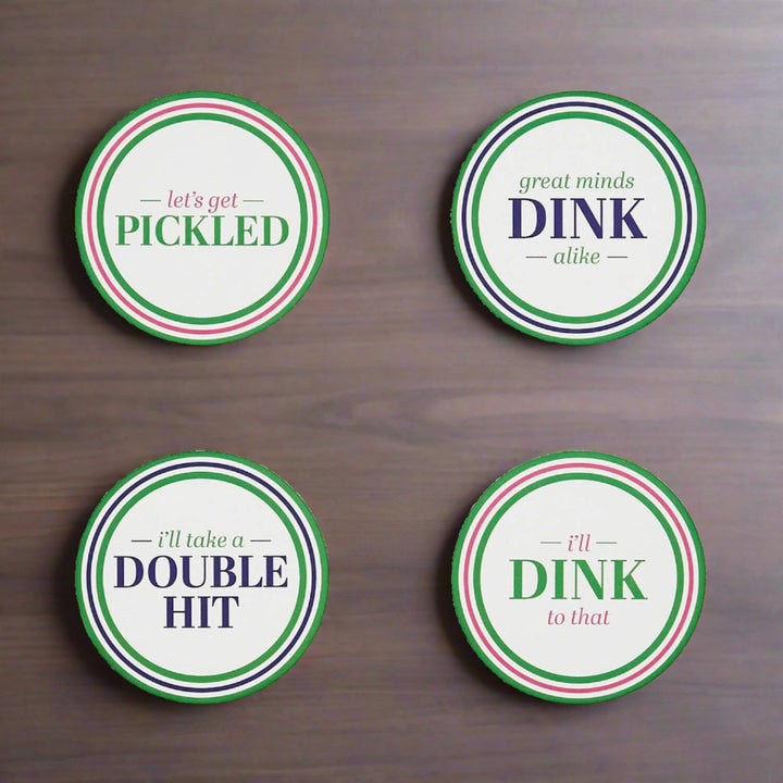 'Dinks on Me' Pickleball Themed Coasters - Mildred Hoit