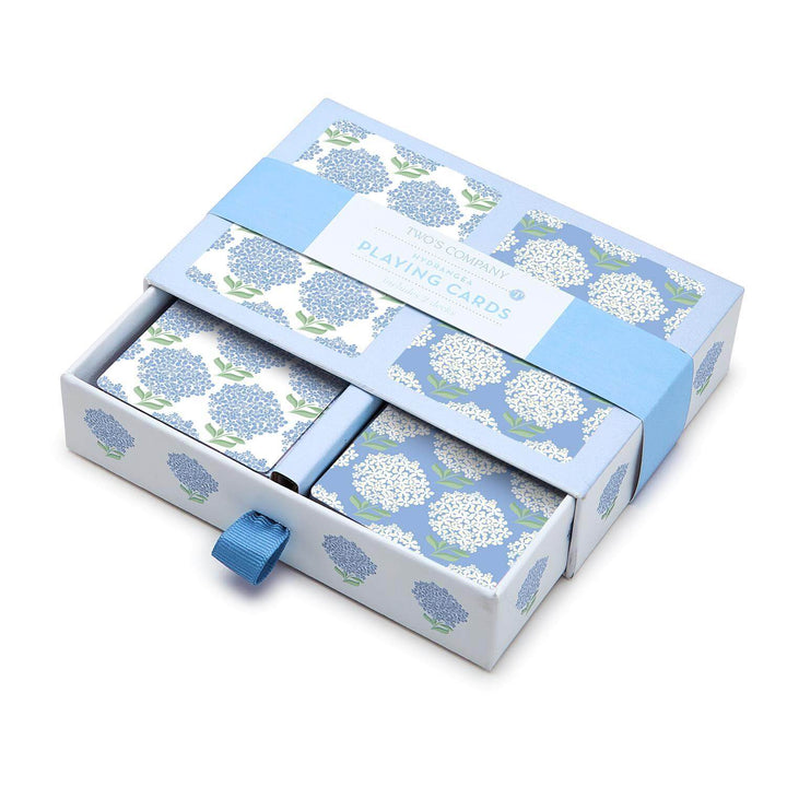 Hydrangea Double Deck Textured Playing Cards in Gift Box - Mildred Hoit