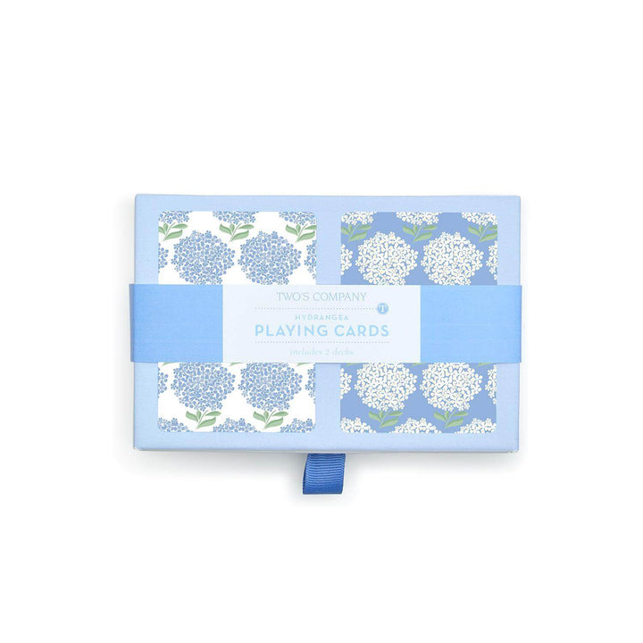 Hydrangea Double Deck Textured Playing Cards in Gift Box - Mildred Hoit