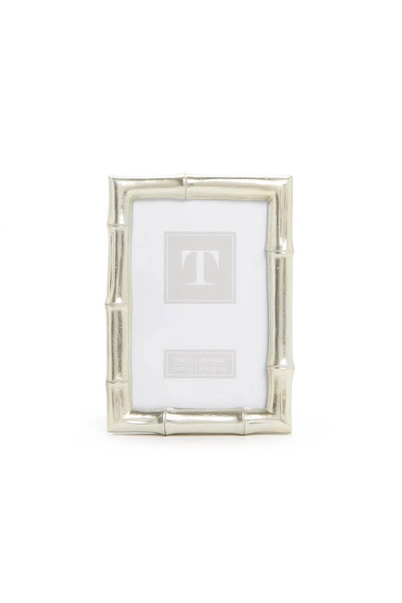 Silver Faux Bamboo Frame 4x6 - Mildred Hoit