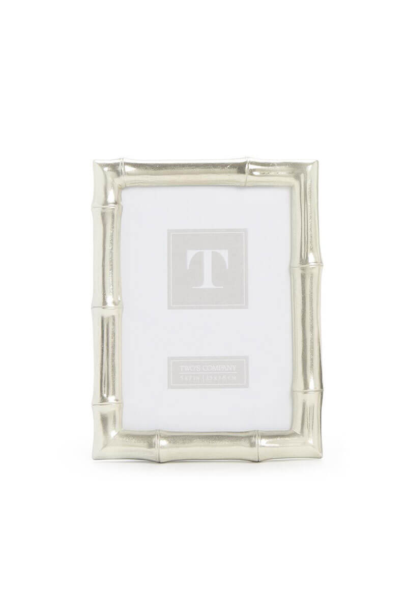 Silver Faux Bamboo Photo Frame 5x7 - Mildred Hoit