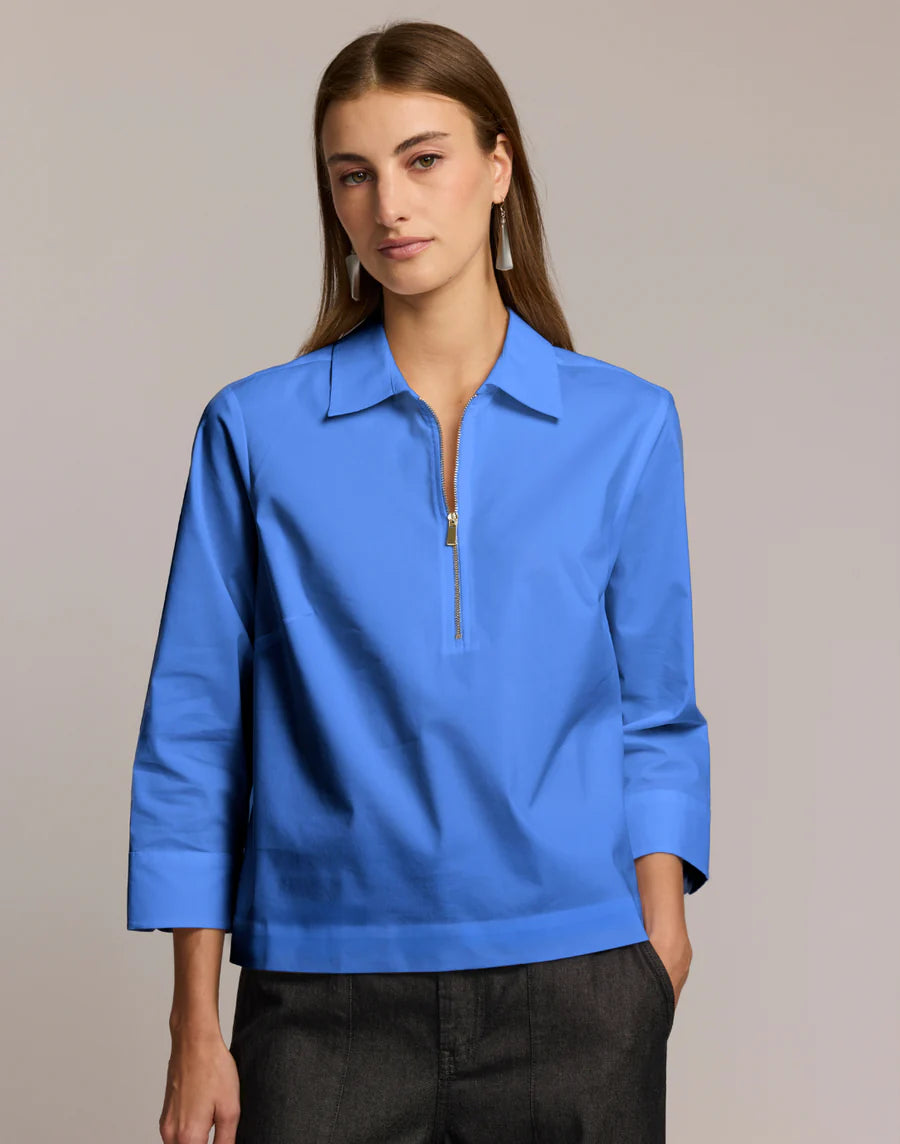 Alessa 3/4 Sleeve Shirt in Lake Blue