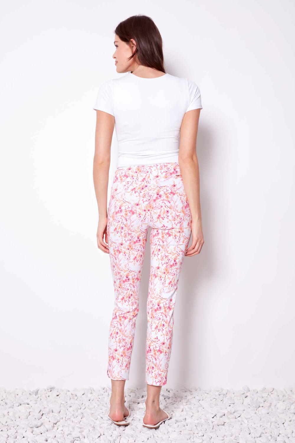 Up! Ginger Petal-Slit Techno Ankle Pant - Mildred Hoit
