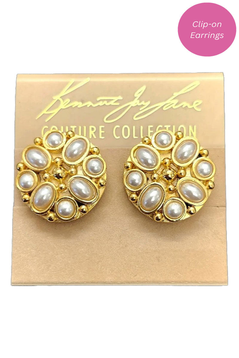 Kenneth Jay Lane Gold offers clip on earrings vintage