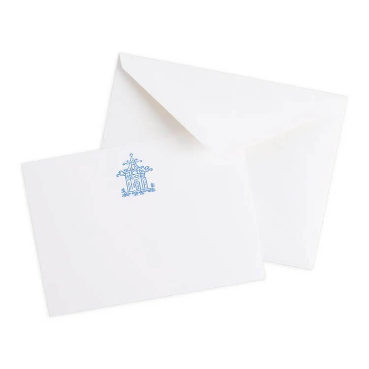 Caspari Pagoda Toile Notecards - Mildred Hoit