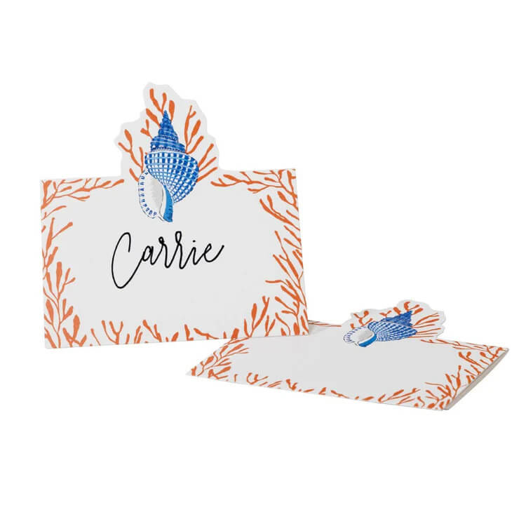 Shell Toile Placecards - Mildred Hoit
