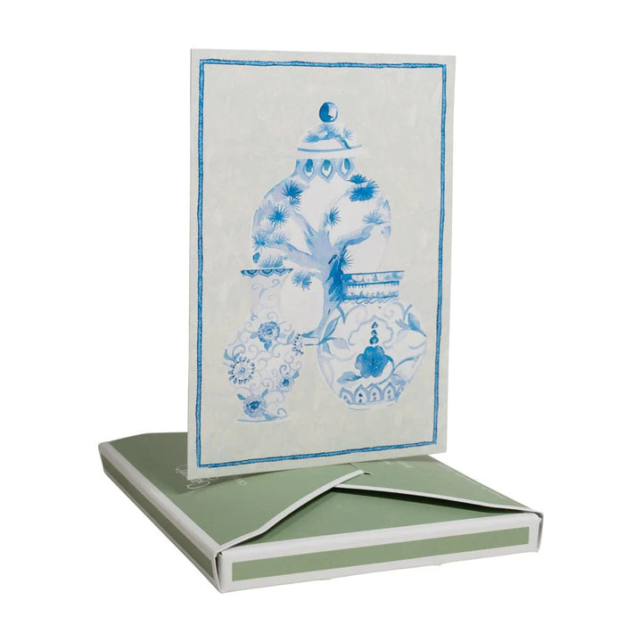 Caspari Glazed Porcelain Boxed Note Cards - Mildred Hoit