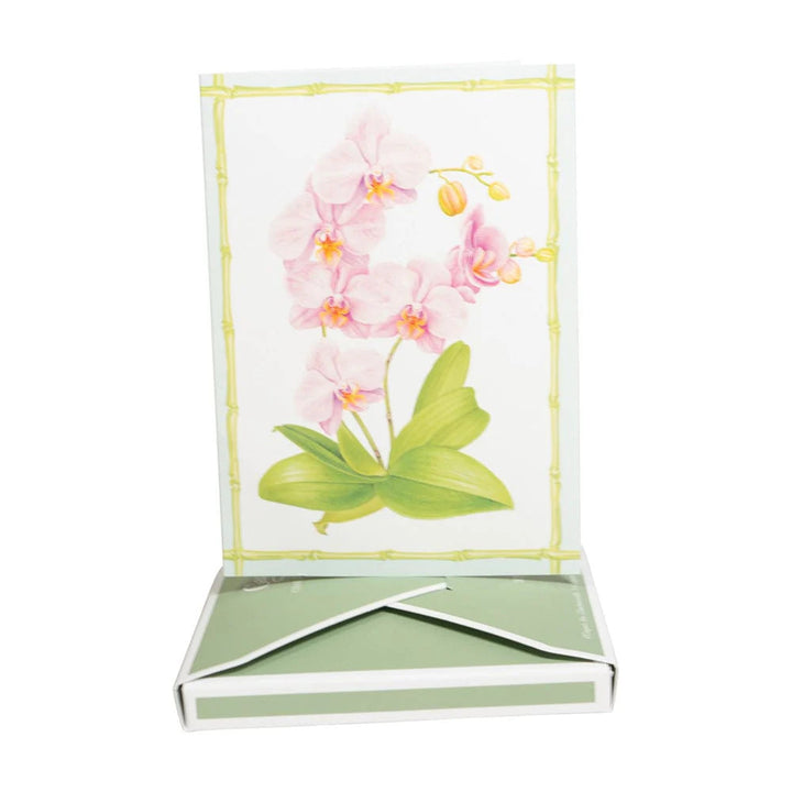 Caspari Orchid Conservatory Boxed Note Cards - Mildred Hoit