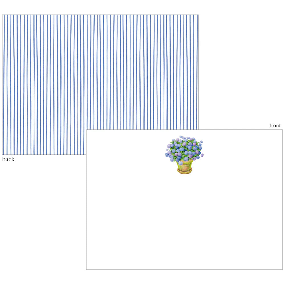 Caspari Potted Hydrangea Correspondence Cards