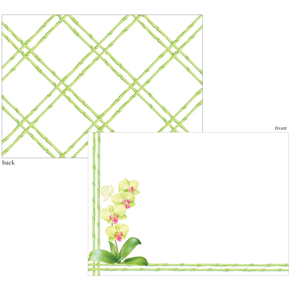 Caspari Orchid Conservatory Correspondence Cards