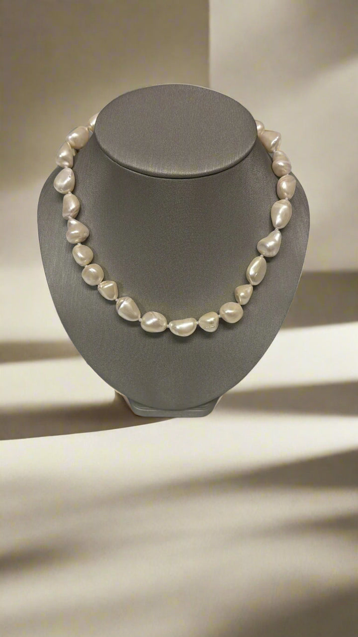 Kenneth Jay Lane 18" Light Cultura Mother of Pearl Necklace - Mildred Hoit