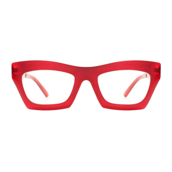 Alexa Blue Light Readers in Red with Gold - Mildred Hoit