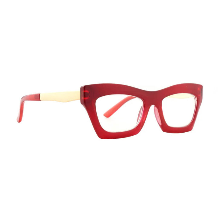 Alexa Blue Light Readers in Red with Gold - Mildred Hoit