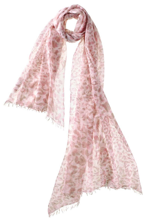 Felted Leopard Cashmere Scarf - Pink available at Mildred Hoit in Palm Beach.