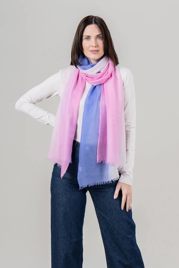 Ombre Featherweight Cashmere Scarf in Dawn and Dusk - Mildred Hoit