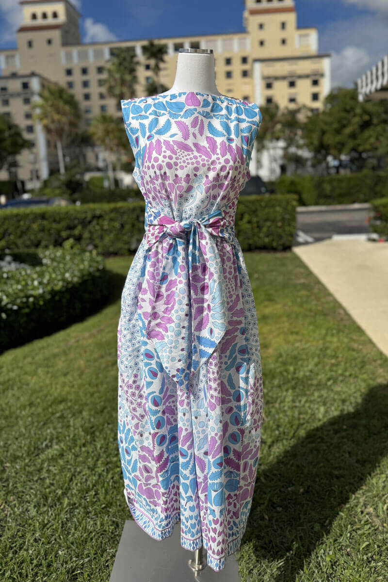 Averardo Bessi Sleeveless Tie Front Maxi Dress in Sofia 026 - Mildred Hoit