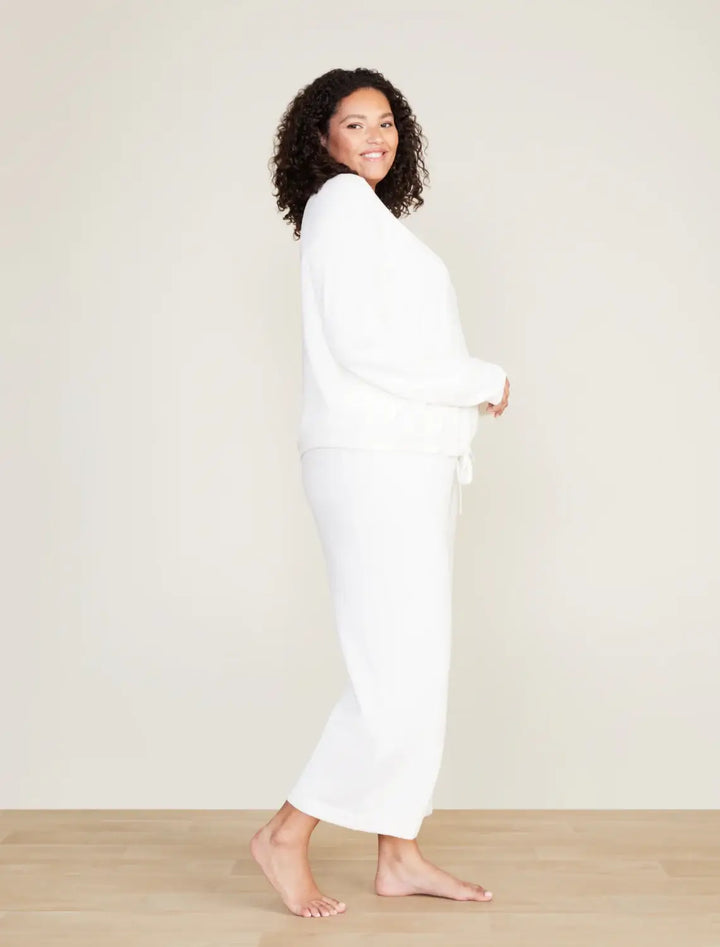 CozyChic Ultra Lite Slouchy Pullover in Pearl - Mildred Hoit