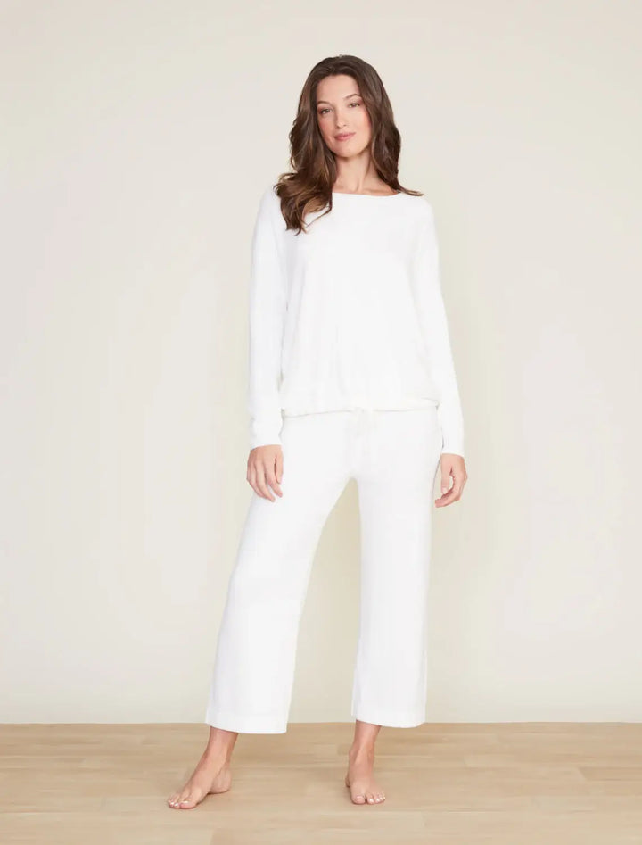 CozyChic Ultra Lite Slouchy Pullover in Pearl - Mildred Hoit