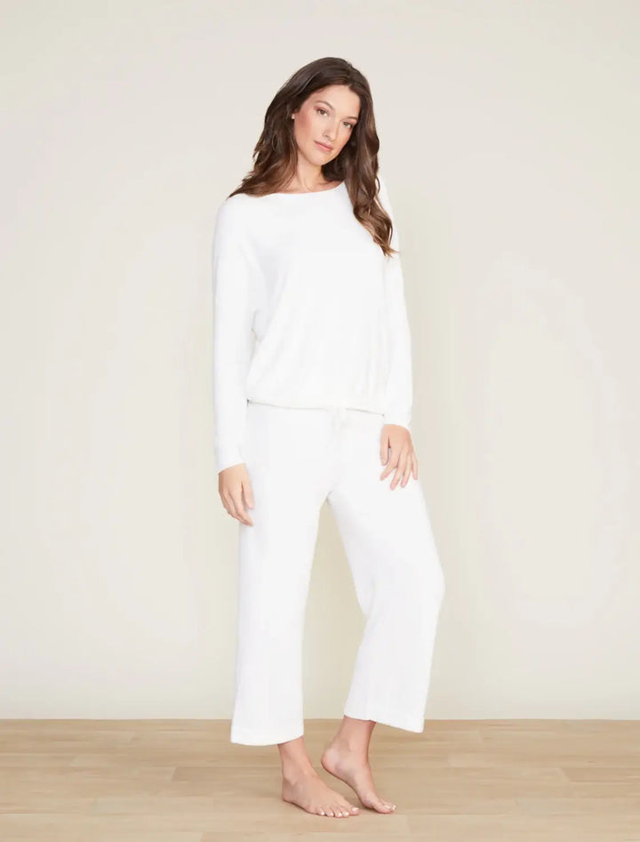 CozyChic Ultra Lite Slouchy Pullover in Pearl - Mildred Hoit