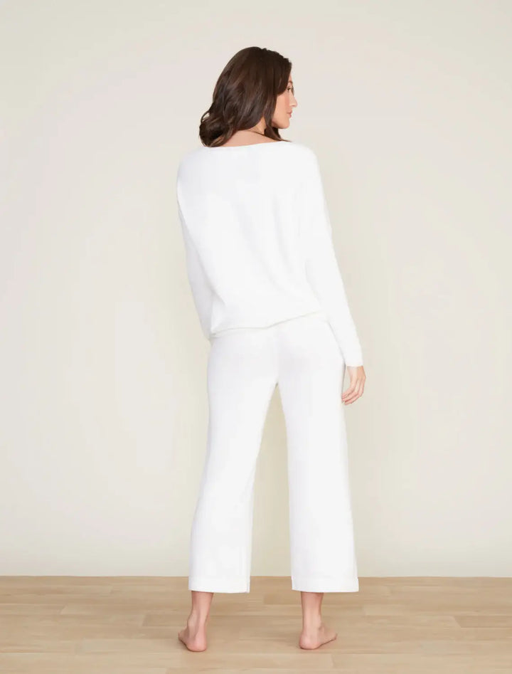 CozyChic Ultra Lite Slouchy Pullover in Pearl - Mildred Hoit