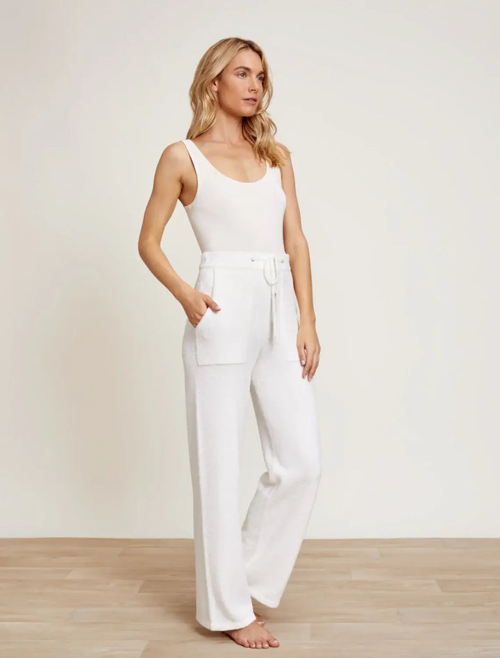 CozyChic Lite Patch Pocket Long Pant in Pearl - Mildred Hoit