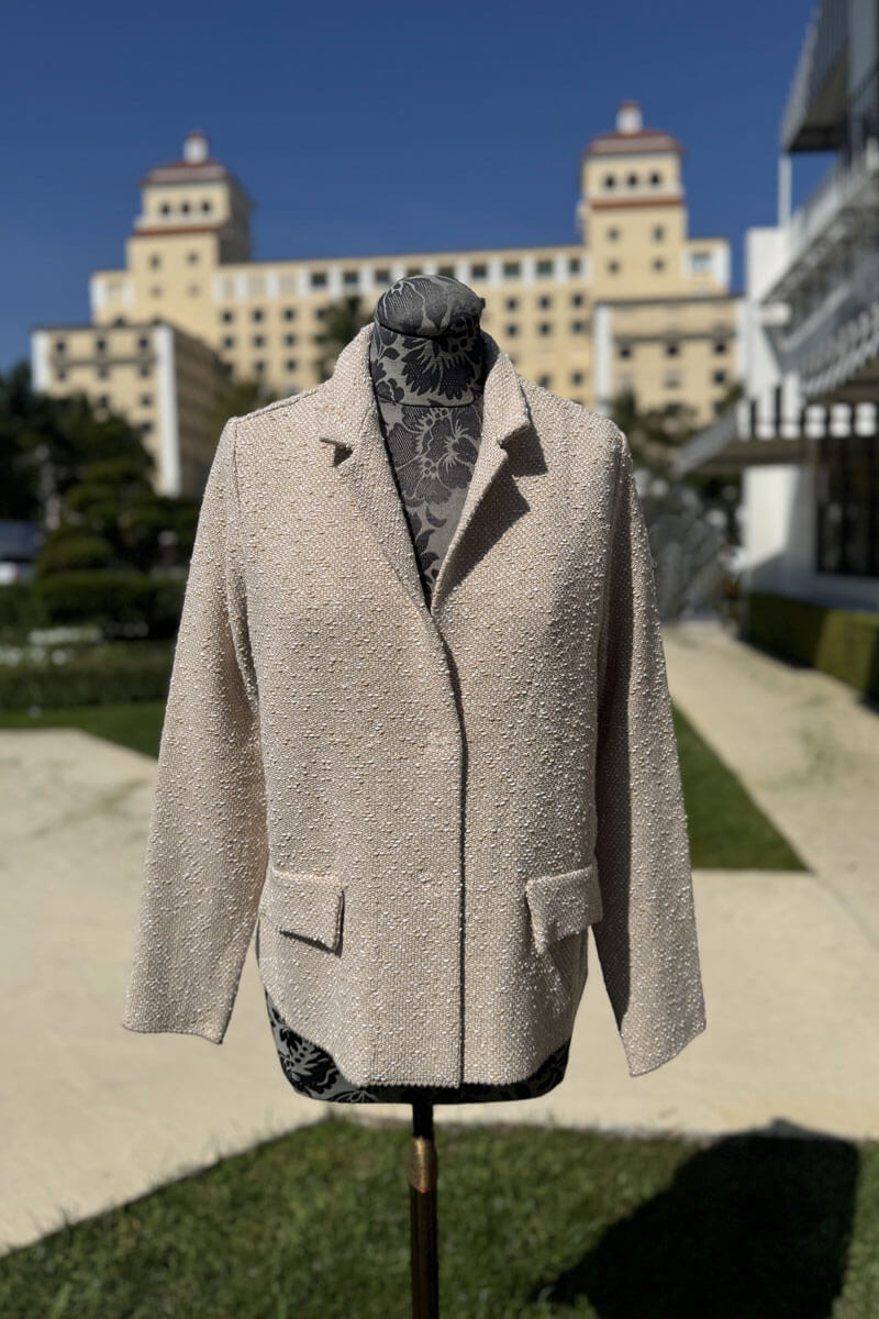 Base Cotton Jacket in Khaki - Mildred Hoit
