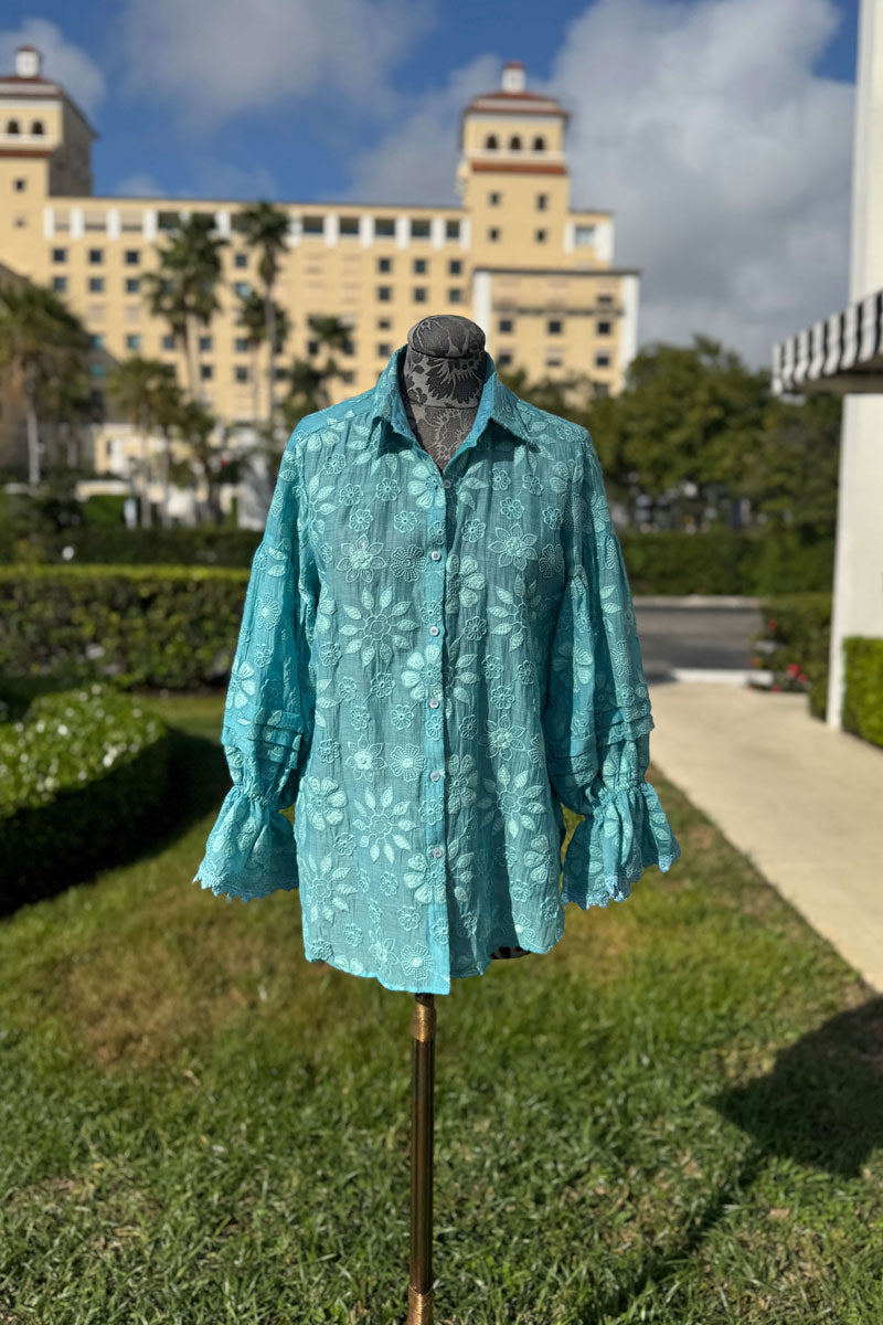 Bella Tu Daisy Top in Blue - Mildred Hoit