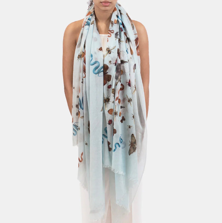 Jungle Dance Blue Scarf - Mildred Hoit