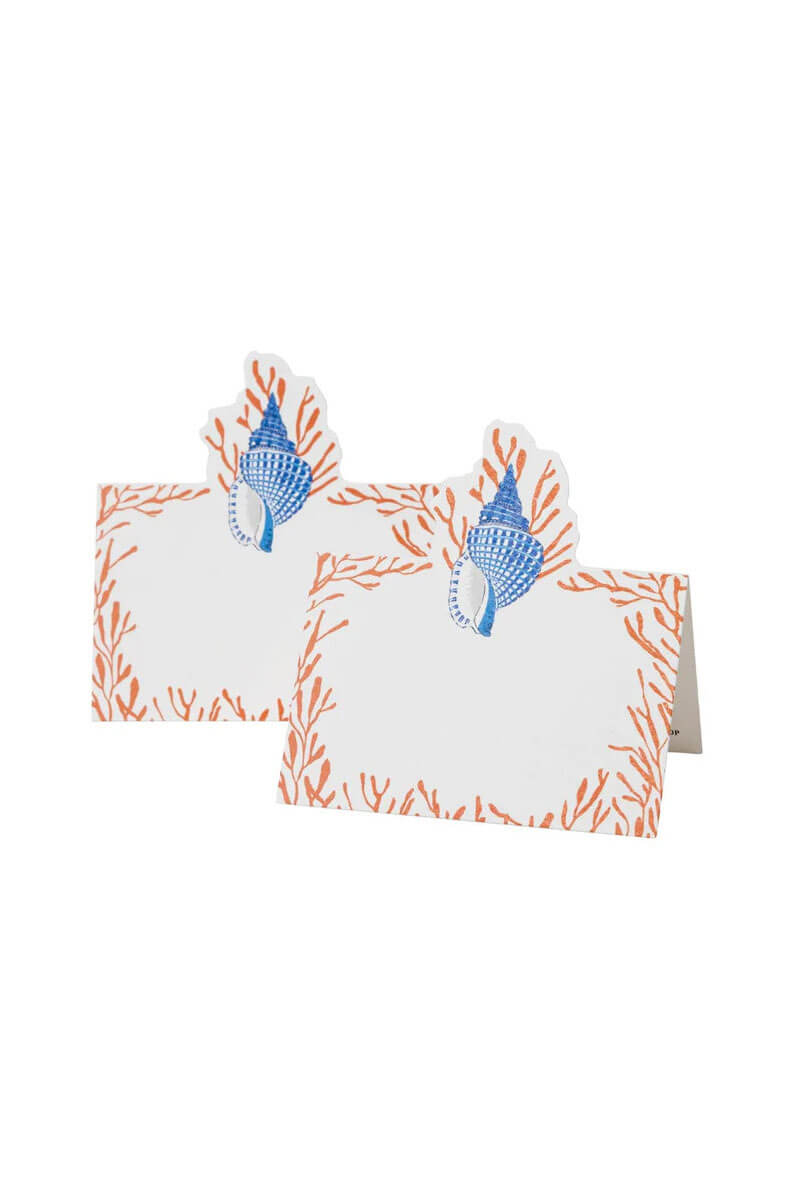 Shell Toile Placecards - Mildred Hoit