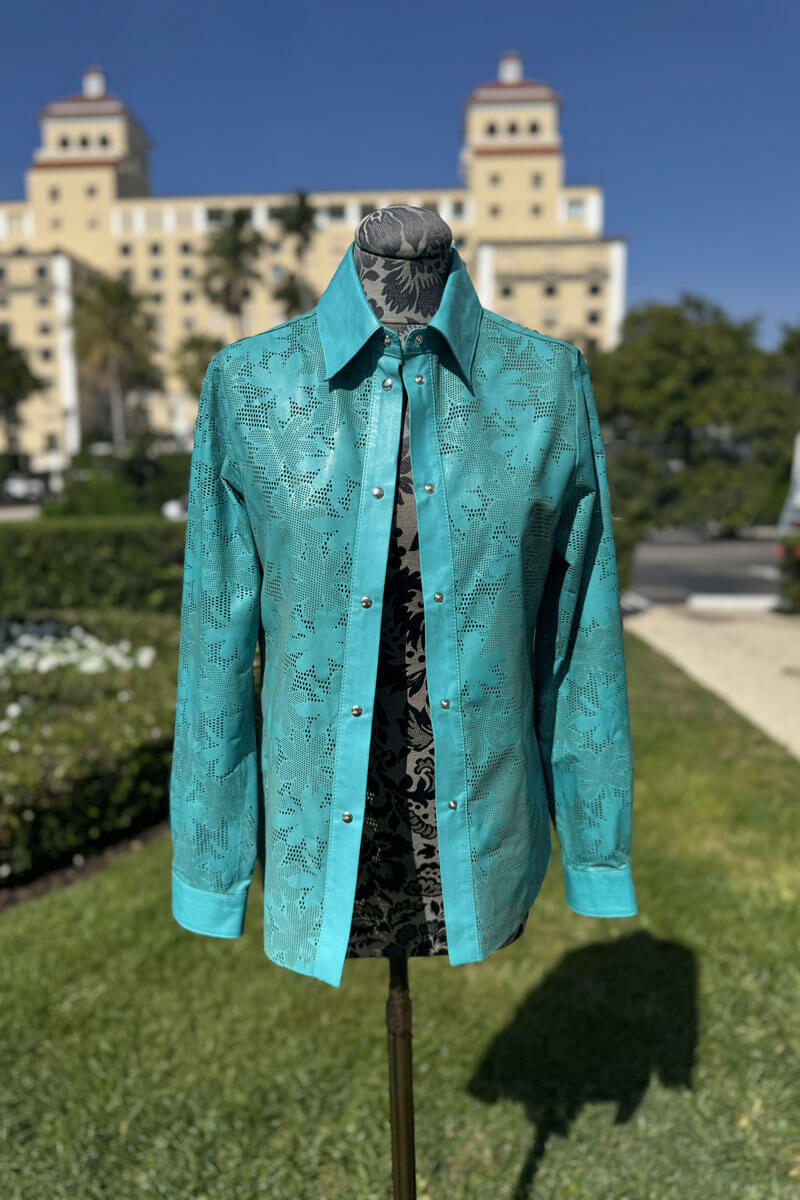 Italian Turquoise Jacket - Mildred Hoit